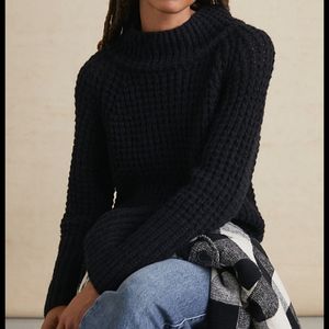 NWT Anthro Maeve Dionne Bell Sleeved Sweater Black